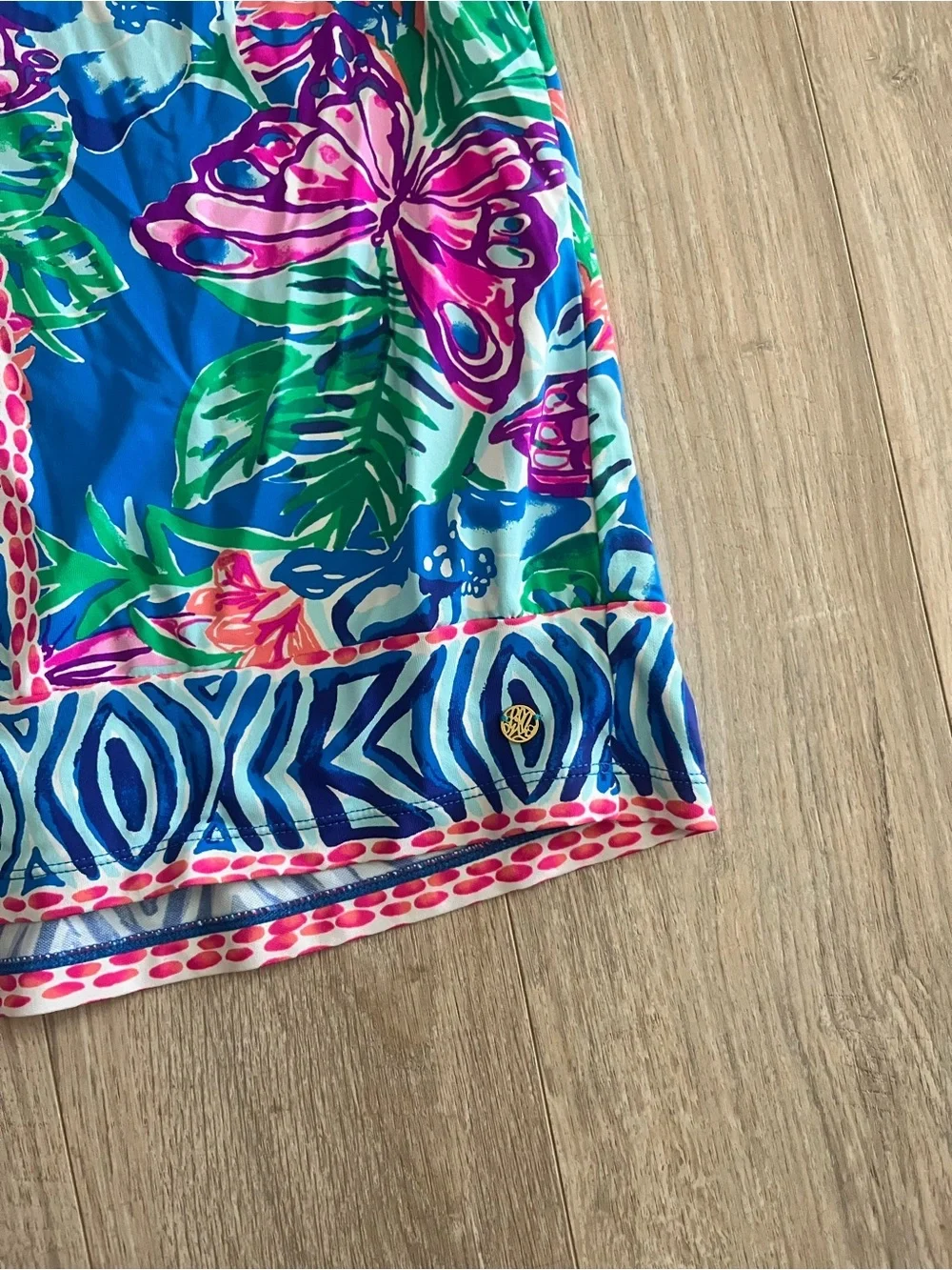 Lilly Pulitzer Nadine Dress UPF 50+ Pundy Blue Isle Be Back Chilly Lilly Small - Picture 3 of 5